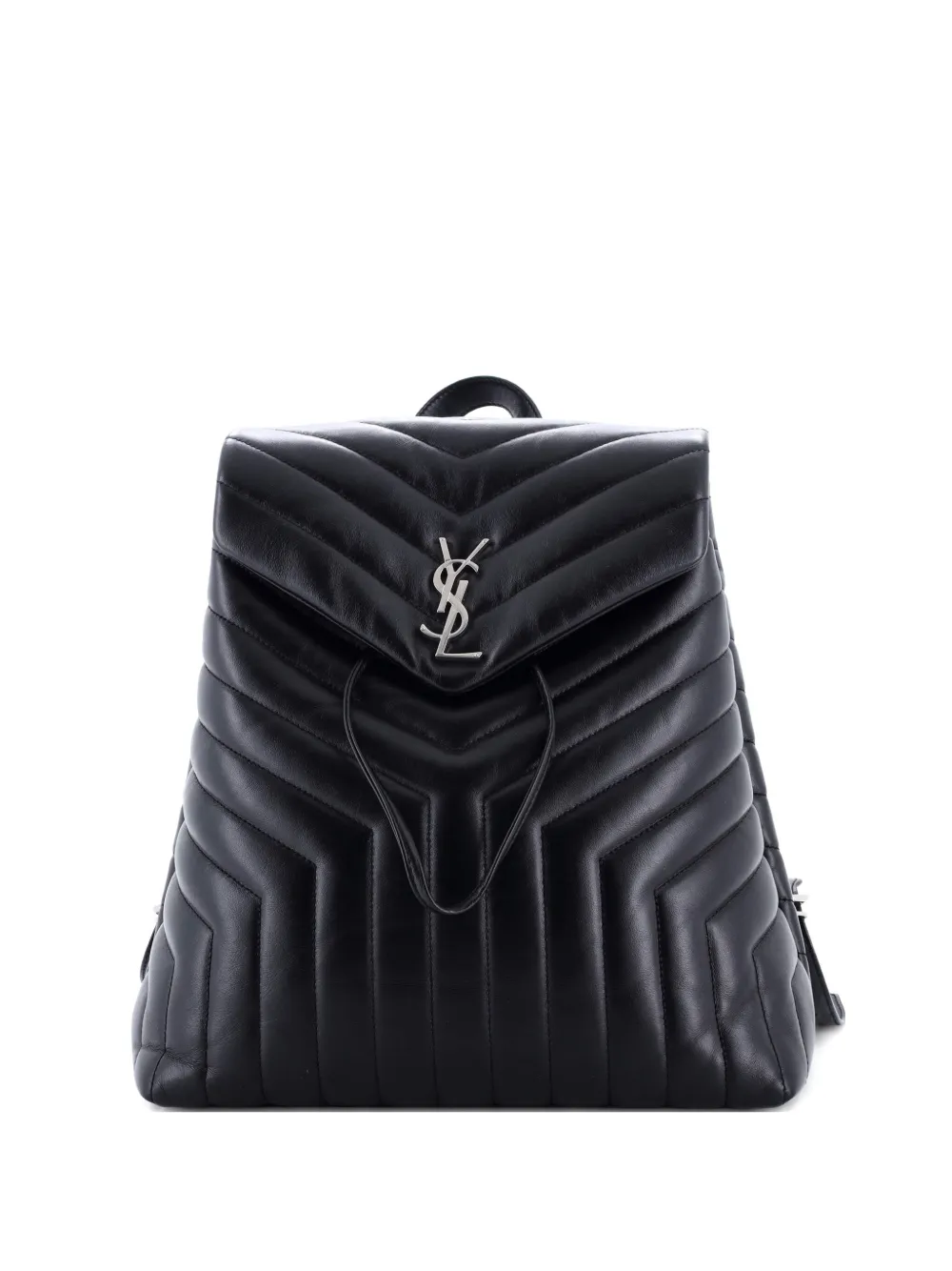 Saint Laurent Pre-Owned LouLou Matelasse Chevron Leather Medium backpack - Nero