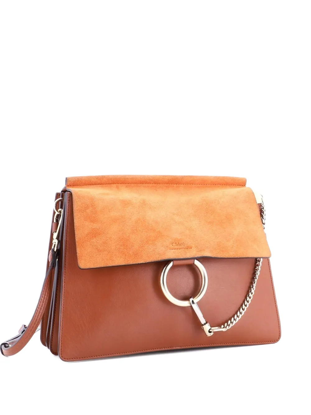 Chloé Pre-Owned Faye Leather Medium shoulder bag - Marrone