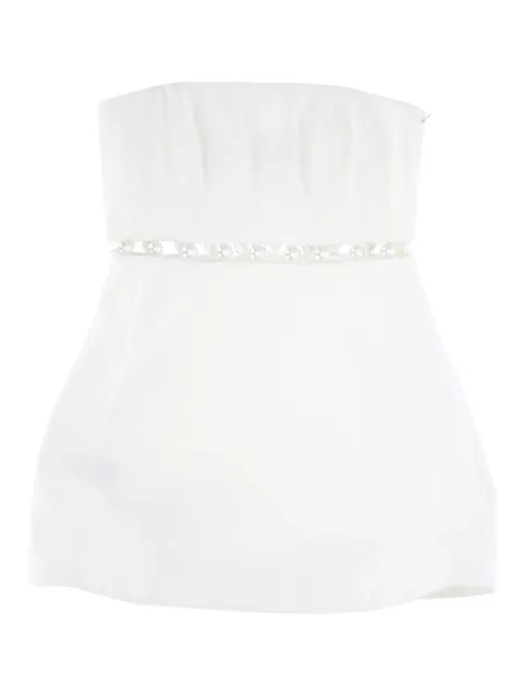 Retrofete Katie pearl-embellished strapless dress