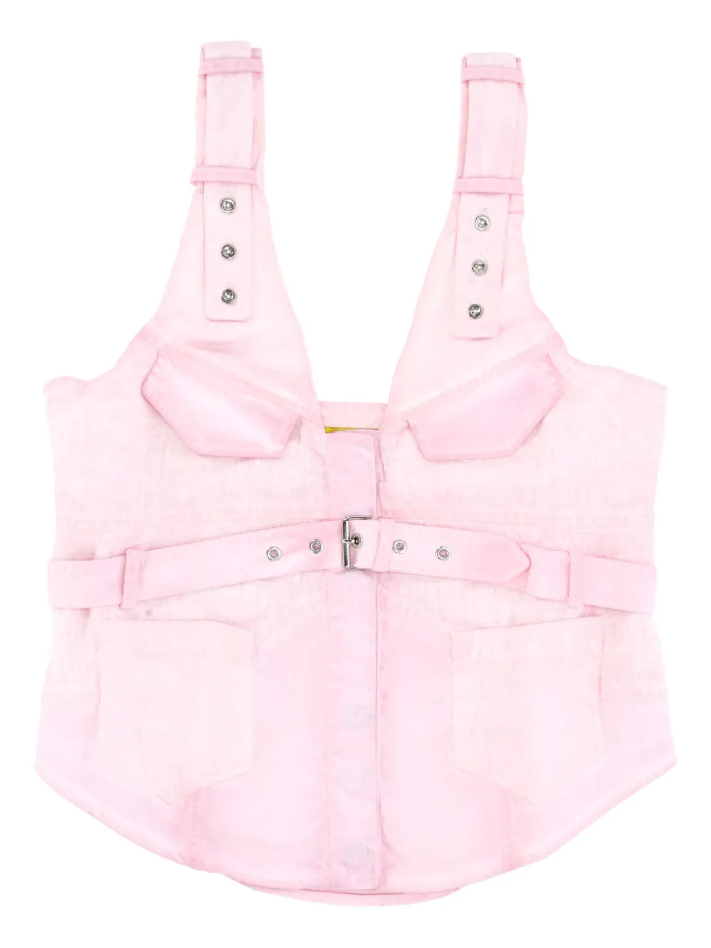 Marques'Almeida top con cinturón | rosado | Image 1