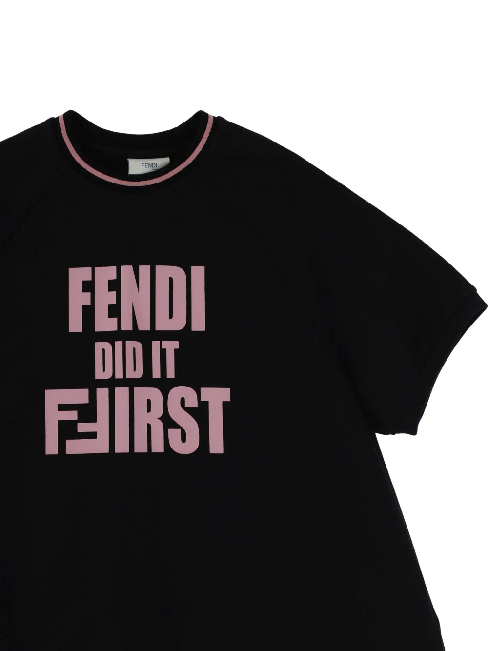 Fendi Kids Jurk met ruches Zwart