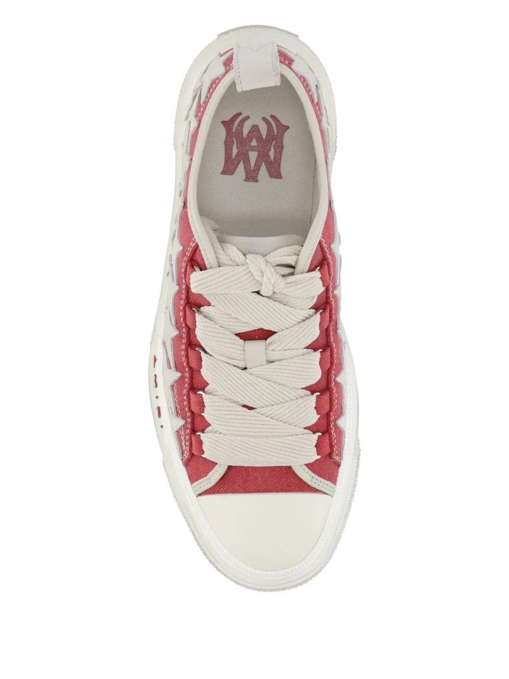 AMIRI Stars Court sneakers met plateauzool Rood