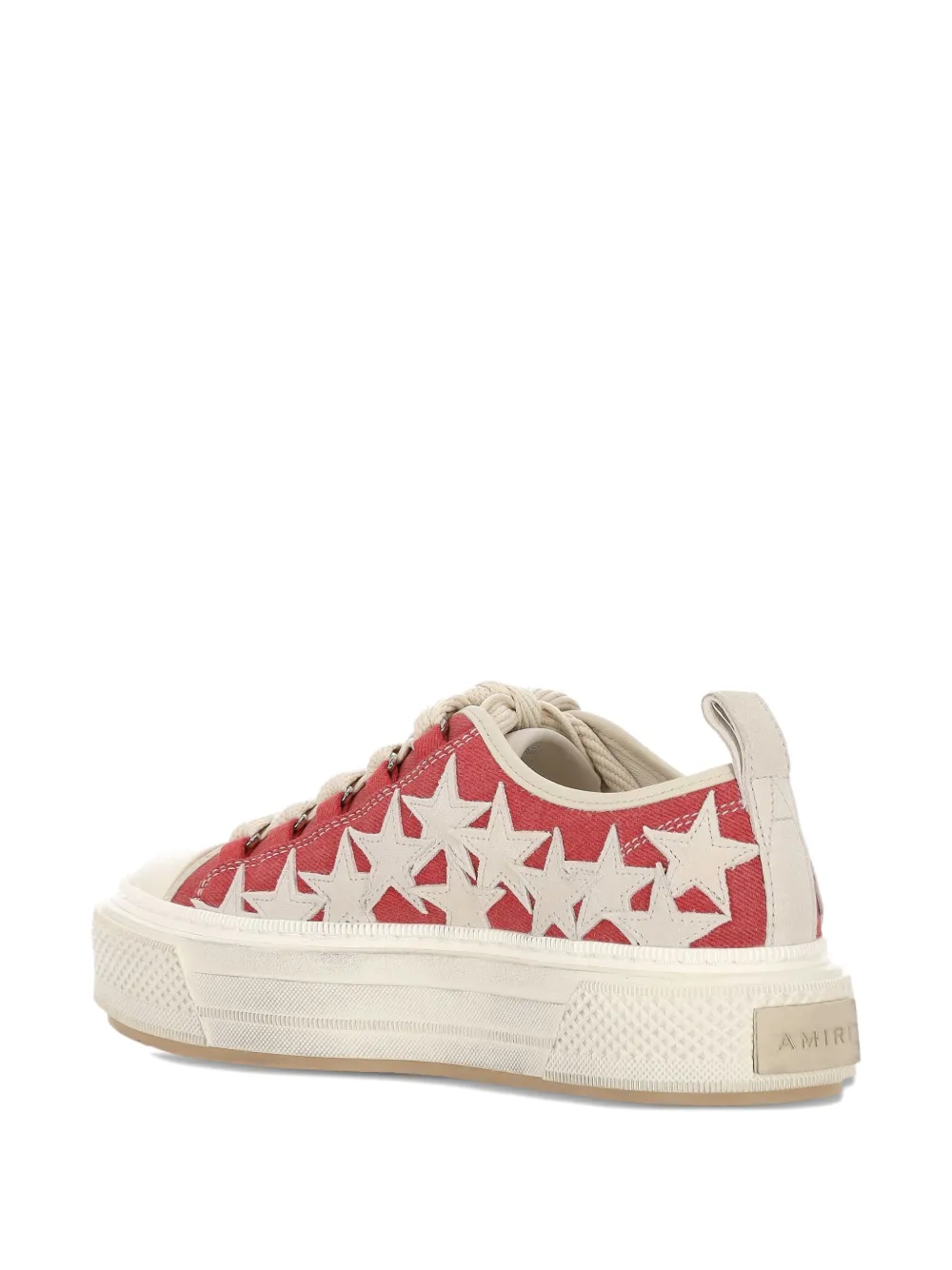 AMIRI Stars Court sneakers met plateauzool Rood