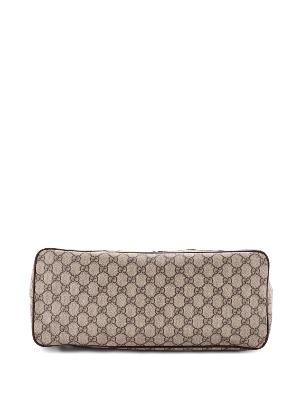 Pre-owned Gucci Courrier Convertible Soft Open Gg Coated Canvas With Applique Large Tote Bag In Brown