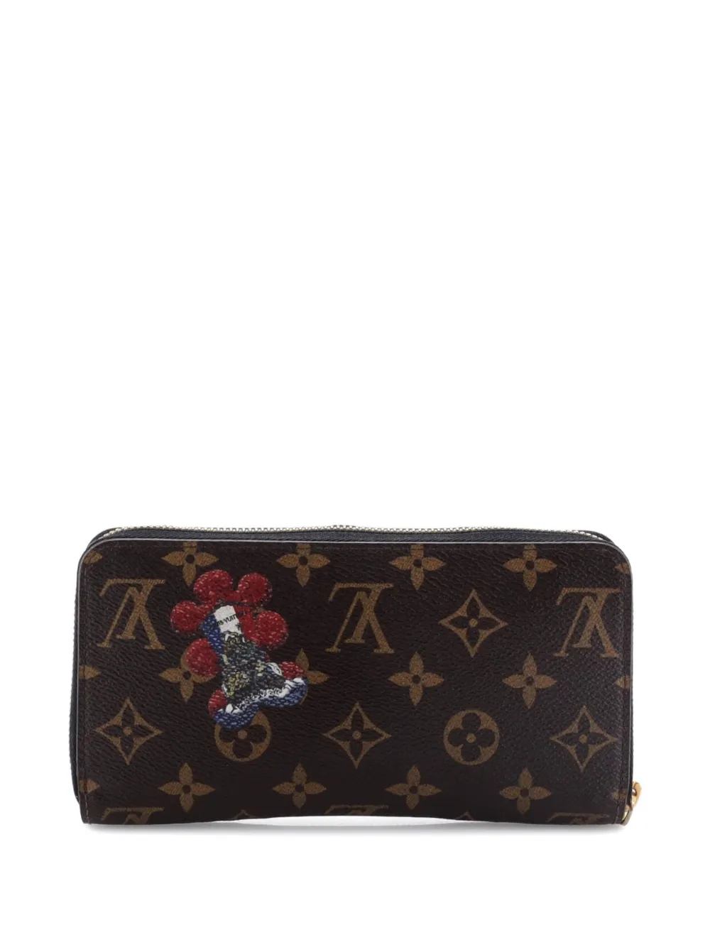 Pre-owned Louis Vuitton Zippy Wallet Limited Edition Kabuki Monogram Canvas Small Wallets In Brown