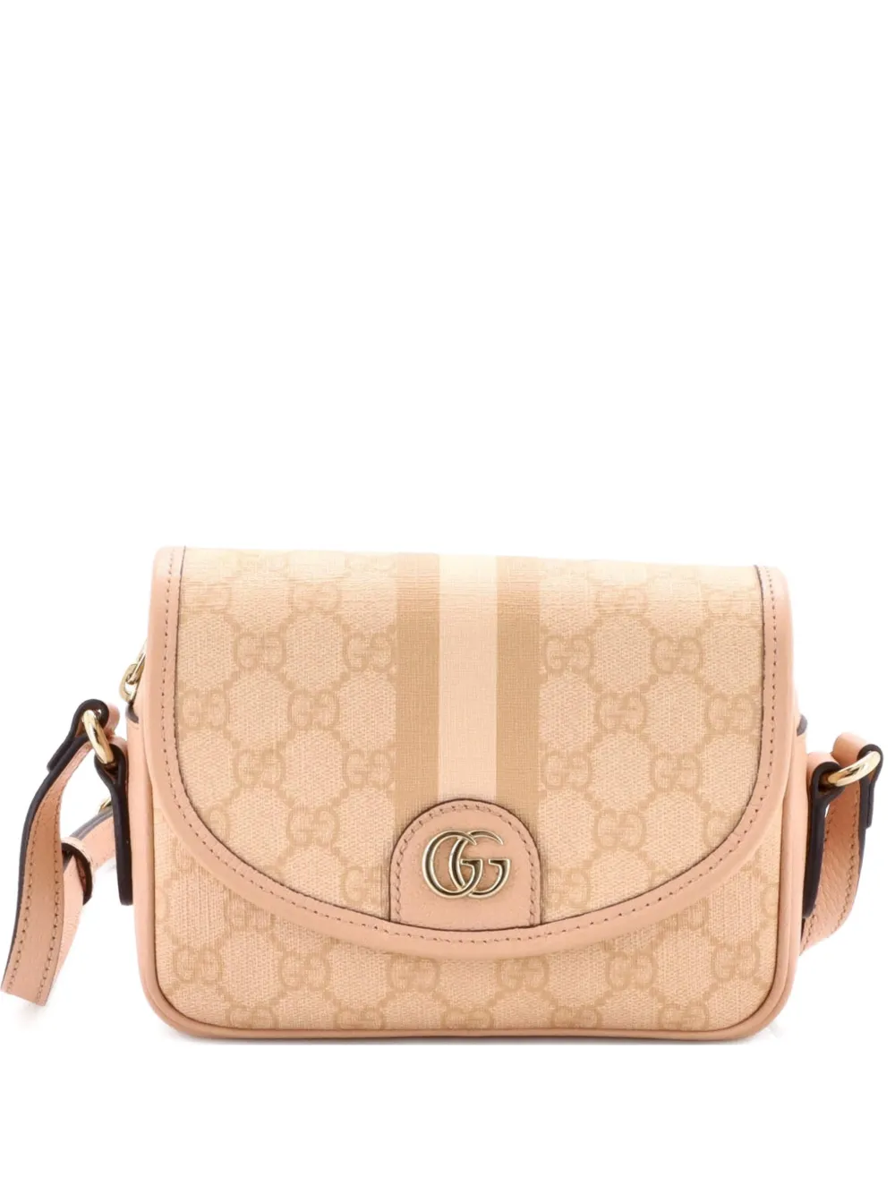Gucci Pre-Owned Ophidia Flap Shoulder Bag GG Coated Canvas Mini crossbody bag - Rosa
