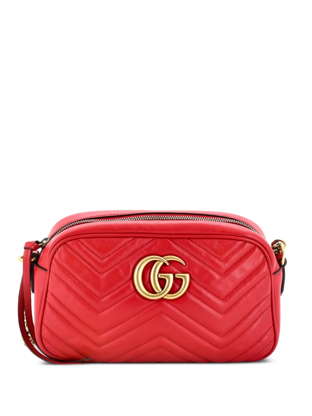 Gucci Pre-Owned GG Marmont Shoulder Bag Matelasse Leather Small crossbody bag - Rosso