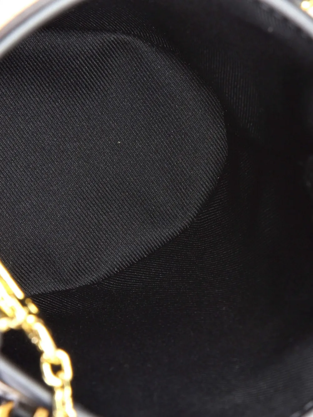 LOUIS VUITTON Pre-owned By The Pool Monogram Raffia Nano Bucket Bag In Black