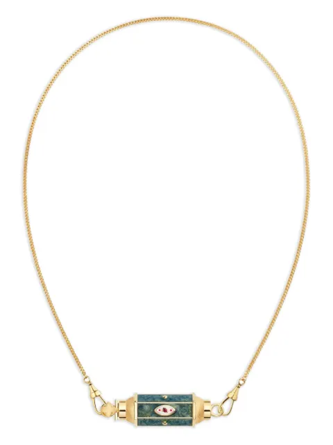 Marie Lichtenberg green evil eye necklace