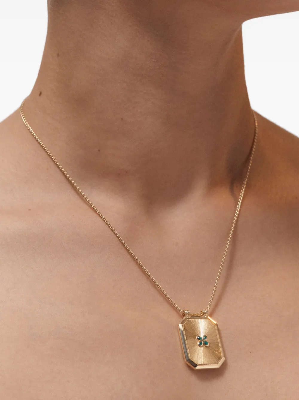 Luck Emerald Scapular Necklace