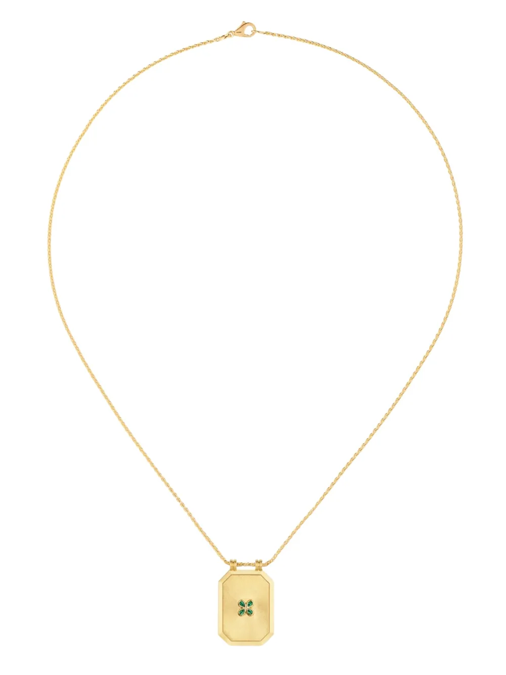Marie Lichtenberg Luck emerald scapular necklace - Oro