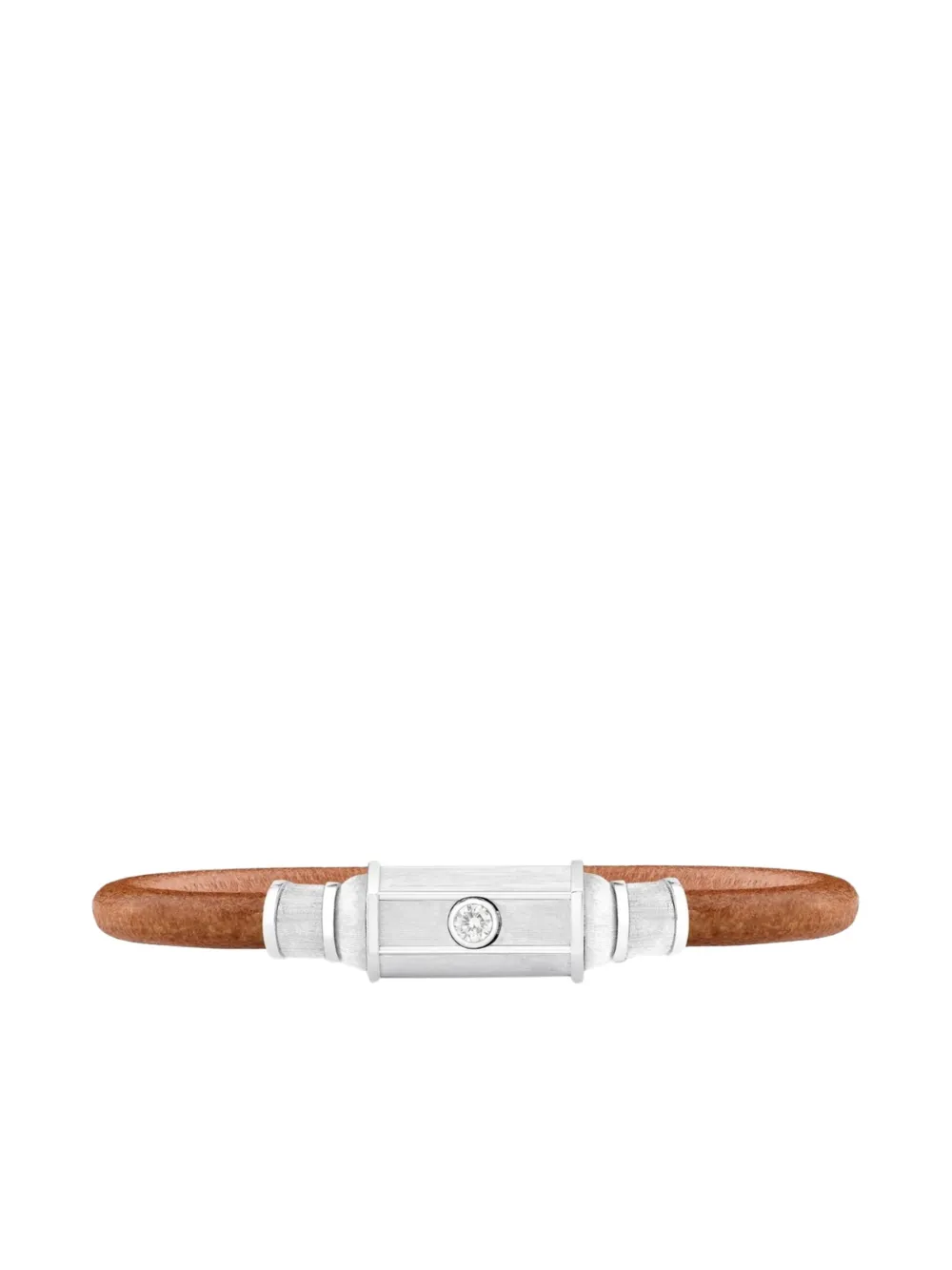 Marie Lichtenberg Diamond Lasso leather bracelet - Silber