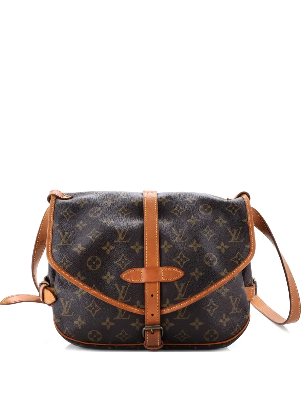 Louis Vuitton Pre-Owned Saumur Handbag Monogram Canvas 30 crossbody bag - Marrone