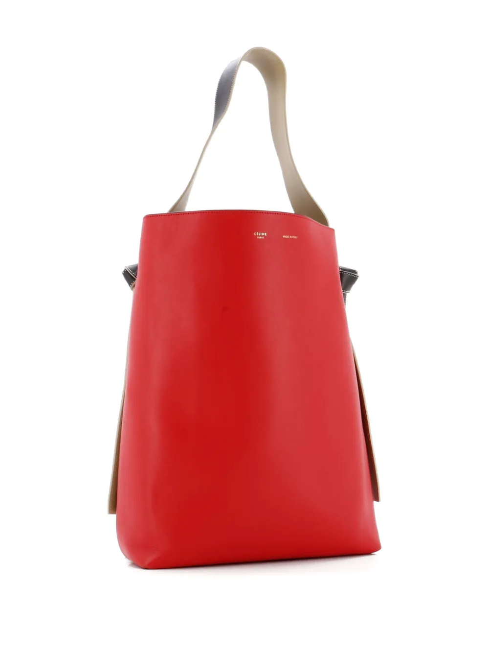 Pre-owned Celine Twisted Cabas Tote Calfskin Small Hobo Bag In Multi