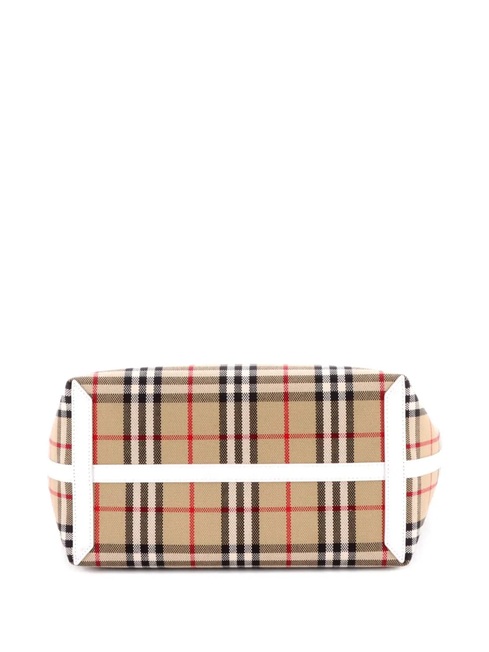 Pre-owned Burberry London Vintage Check Canvas Small Tote Bag In Brown