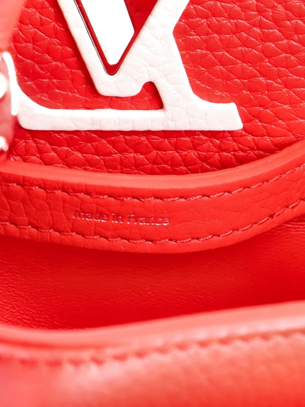 LOUIS VUITTON Pre-owned Capucines Bag Yayoi Kusama Infinity Dots Taurillon Leather Mini Crossbody Bag In Red