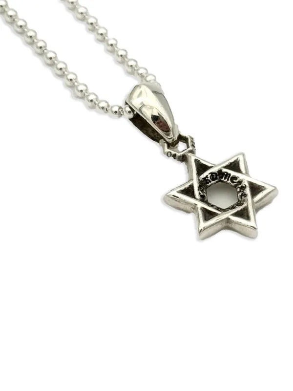 Chrome Hearts Star Of David ball-chain Necklace | Silver | FARFETCH NO