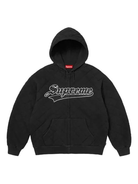 Supreme quilted zip hooded sweater