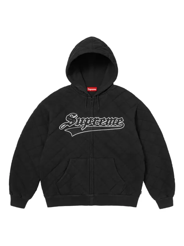 Supreme キルティング ジップ パーカー | ブラック | FARFETCH JP