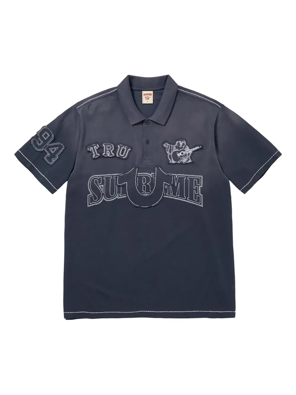 Supreme x True Religion® Polo con applicazione - Blu