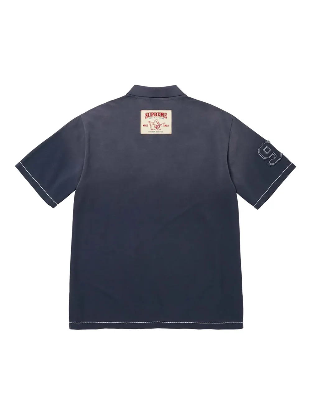 Supreme x True Religion poloshirt met applicatie - Blauw