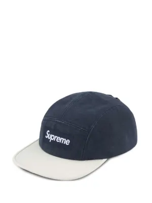 Supreme Washed Chino Twill Camp Cap | Blue | FARFETCH