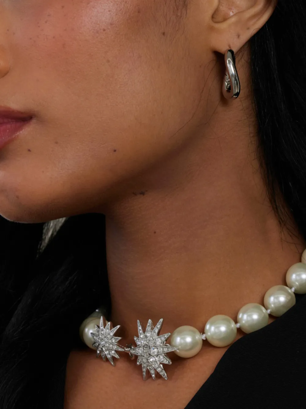 Kenneth Jay Lane crystal-embellishment necklace - Beige