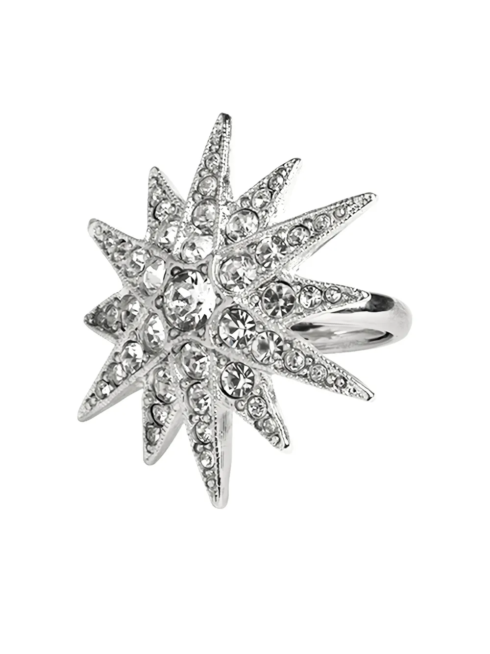 Kenneth Jay Lane Crystal-emellishment Ring In Metallic