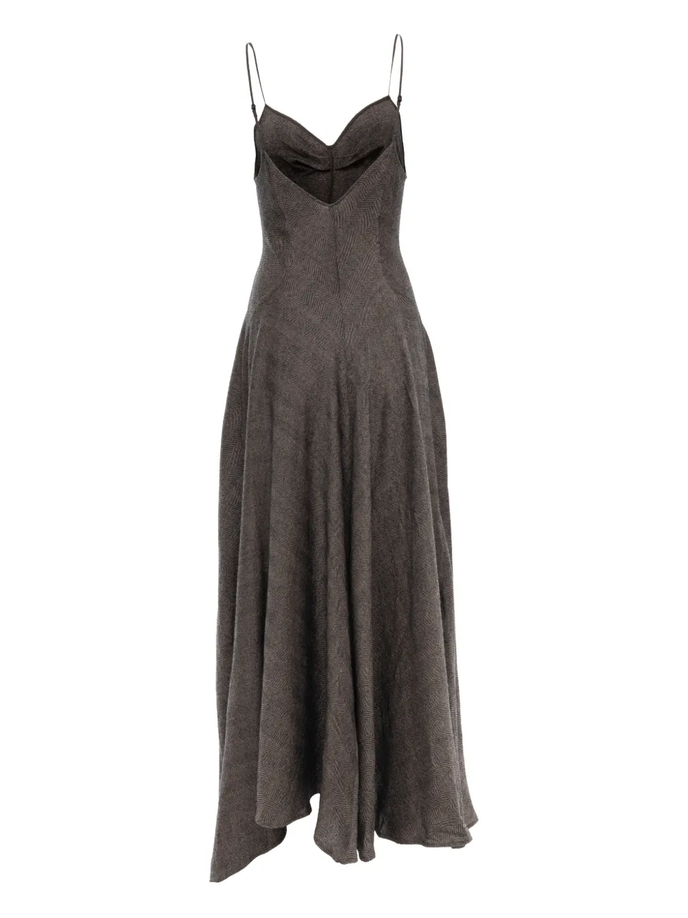 YANGKEHAN knotted maxi dress - Bruin