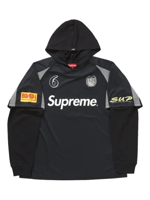 Supreme soccer hooded jersey