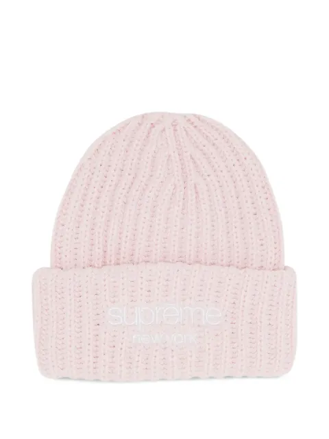 Supreme Classic logo chunky ribbed beanie
