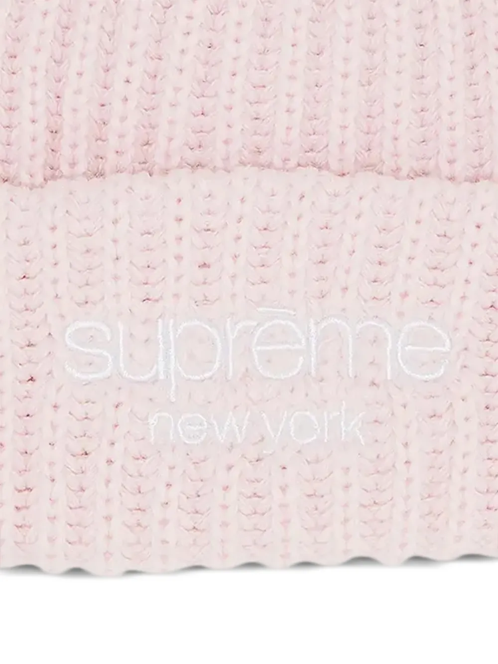 Supreme Classic grofgeribbelde muts met logo - Roze