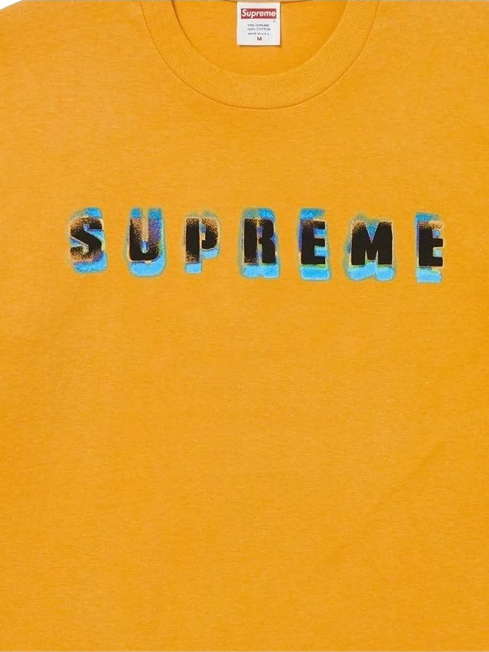 Supreme Stencil printed T-shirt - Geel