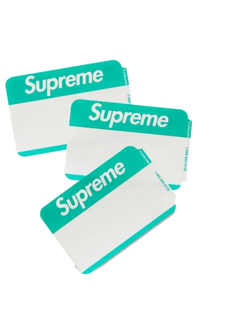 Supreme name badge stickers