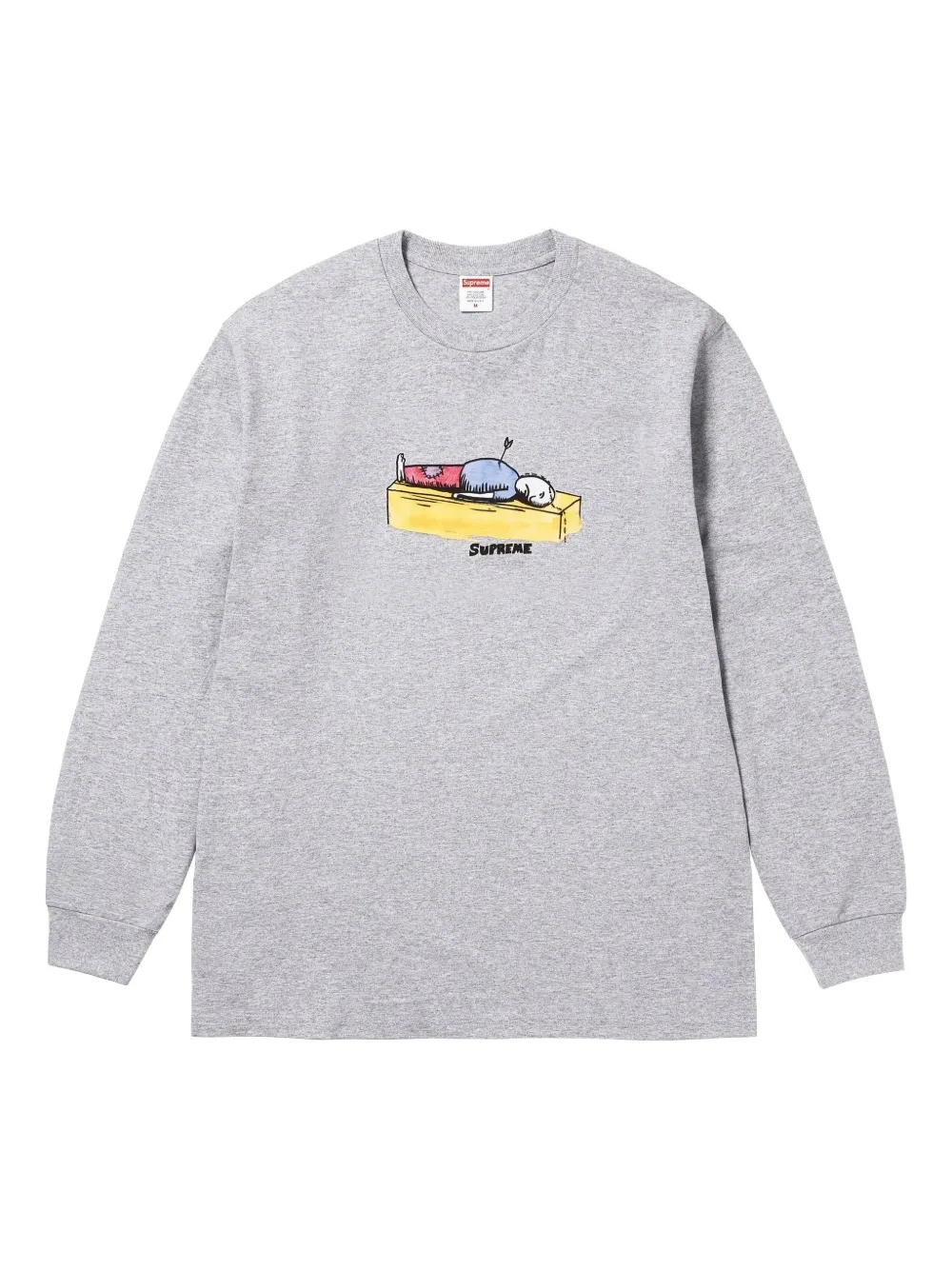 Supreme graphic-print long-sleeve T-shirt - Grigio