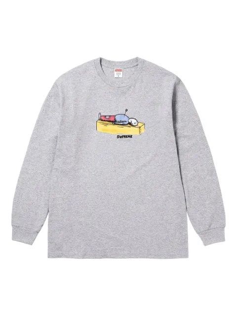 Supreme 그래픽 프린트 긴소매 티셔츠