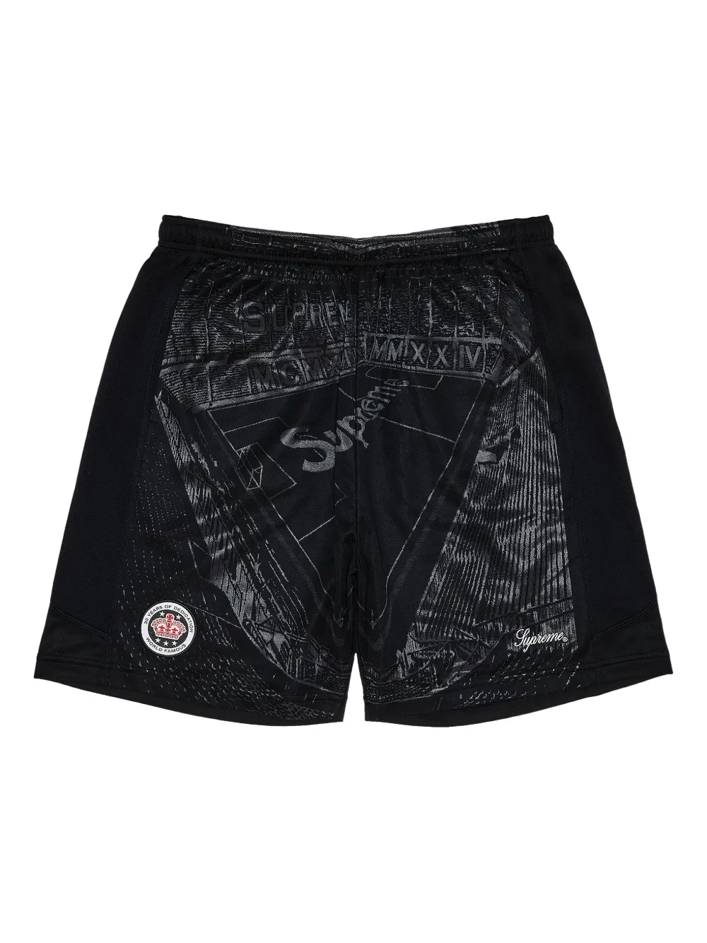 Supreme logo-embroidery short | Black | Image 1
