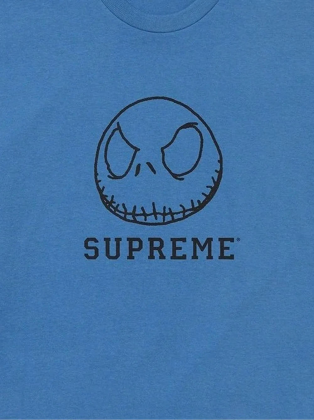 Supreme x The Nightmare Before Christmas Skeleton graphic T-shirt - Blauw