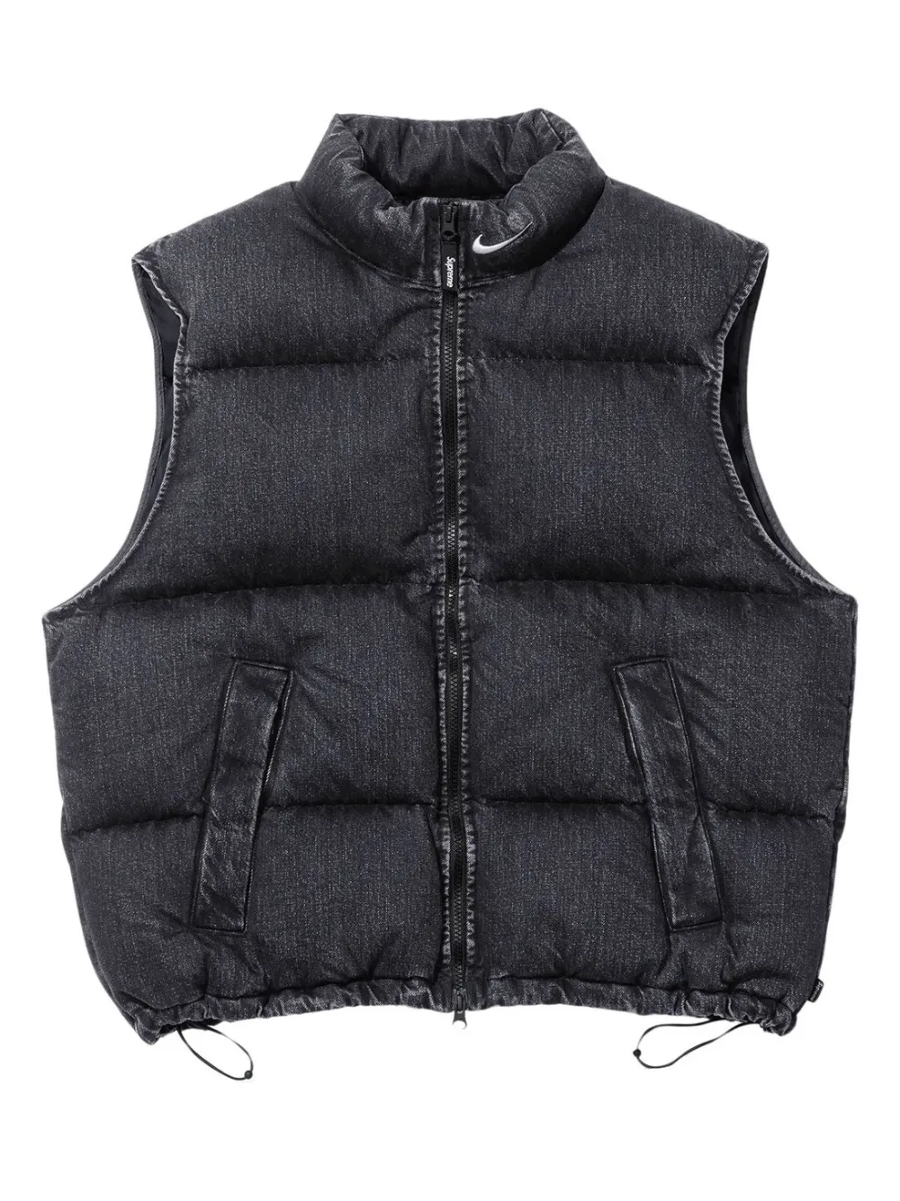 Supreme x Nike denim puffer gilet - Black
