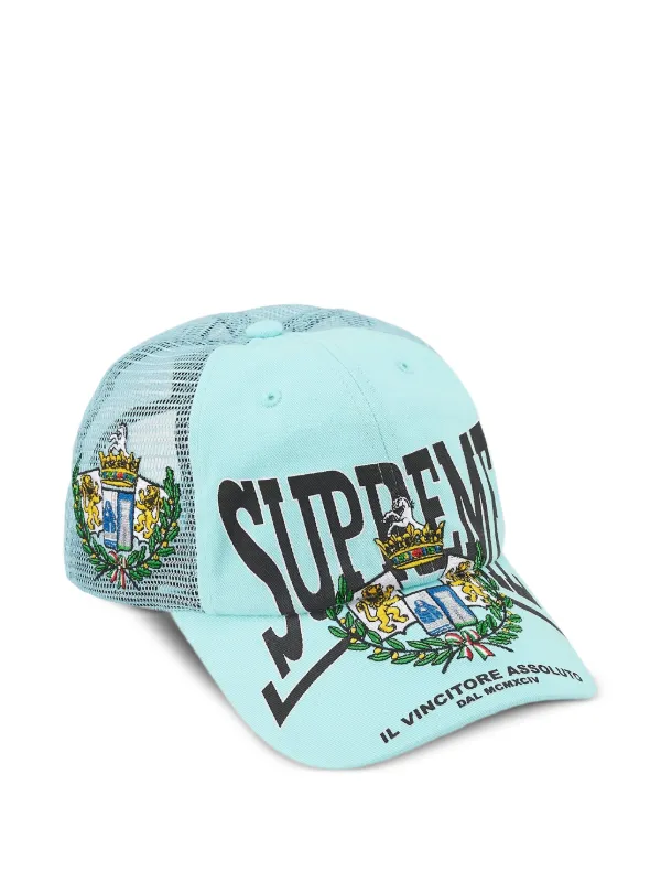 Supreme ロゴ キャップ | ブルー | FARFETCH JP