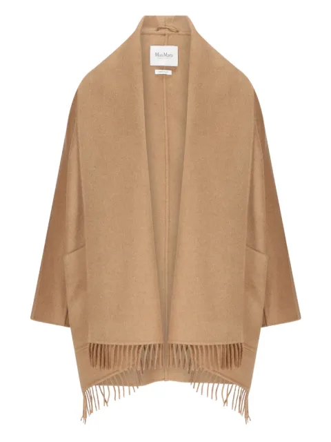 Max Mara fringed long-sleeve coat