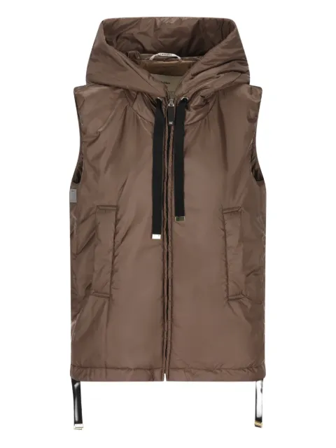 Max Mara Kapuzenweste mit Reißverschluss