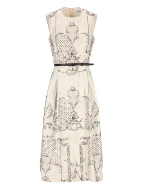 Max Mara printed belted midi dress