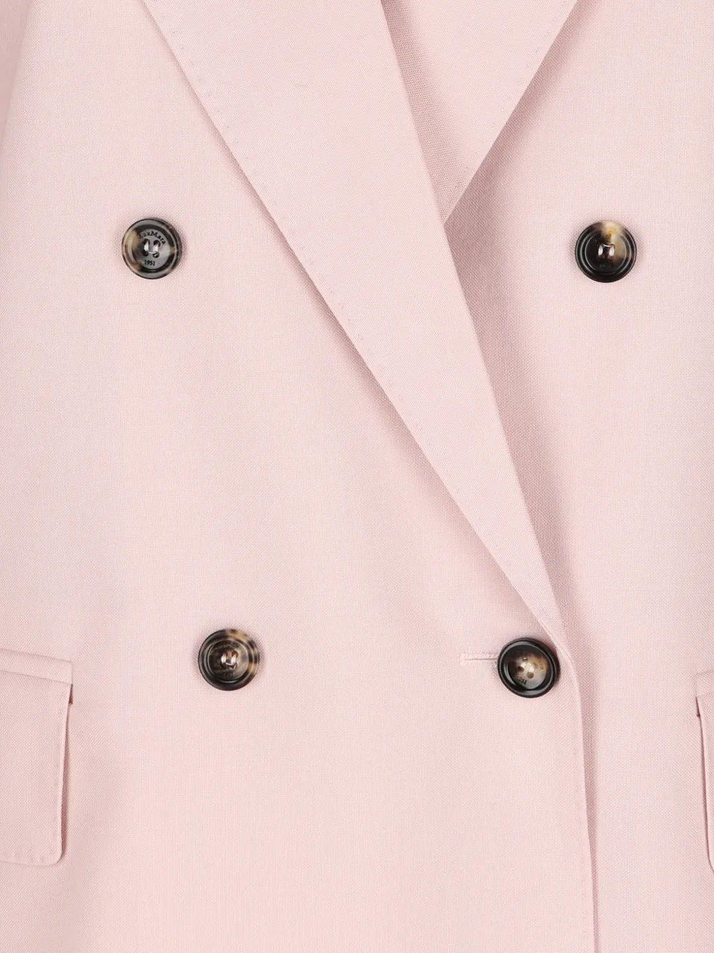 Max Mara Button Double-breasted Blazer In Pink