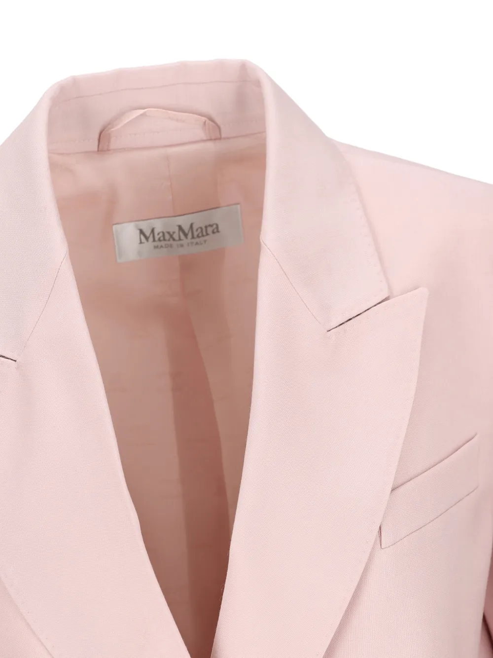 Max Mara Button Double-breasted Blazer In Pink
