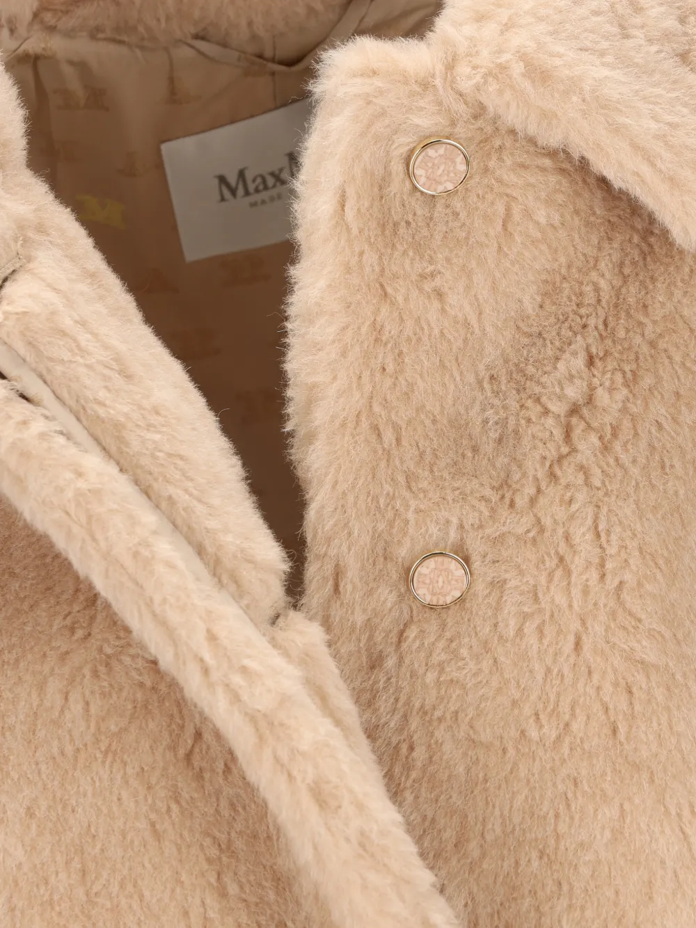 Max Mara Cropped teddy jas Beige