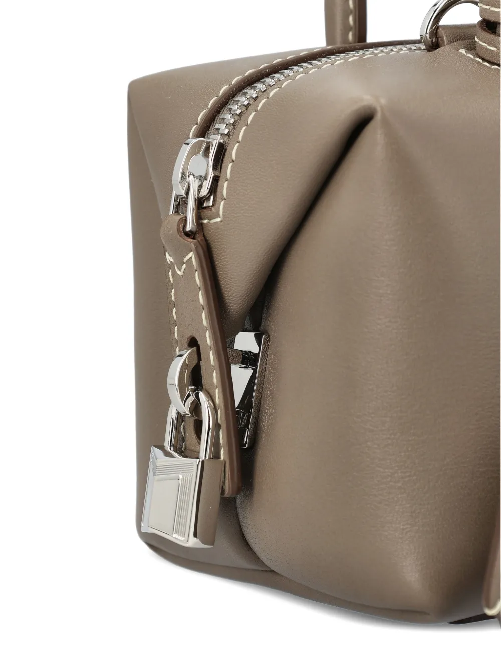 Max Mara Holdalls shopper met hangslot en handgreep Bruin