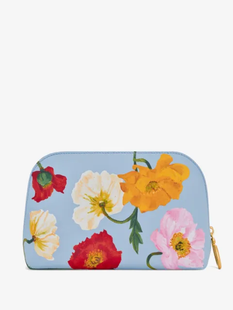 Oscar de la Renta medium poppy-printed makeup bag