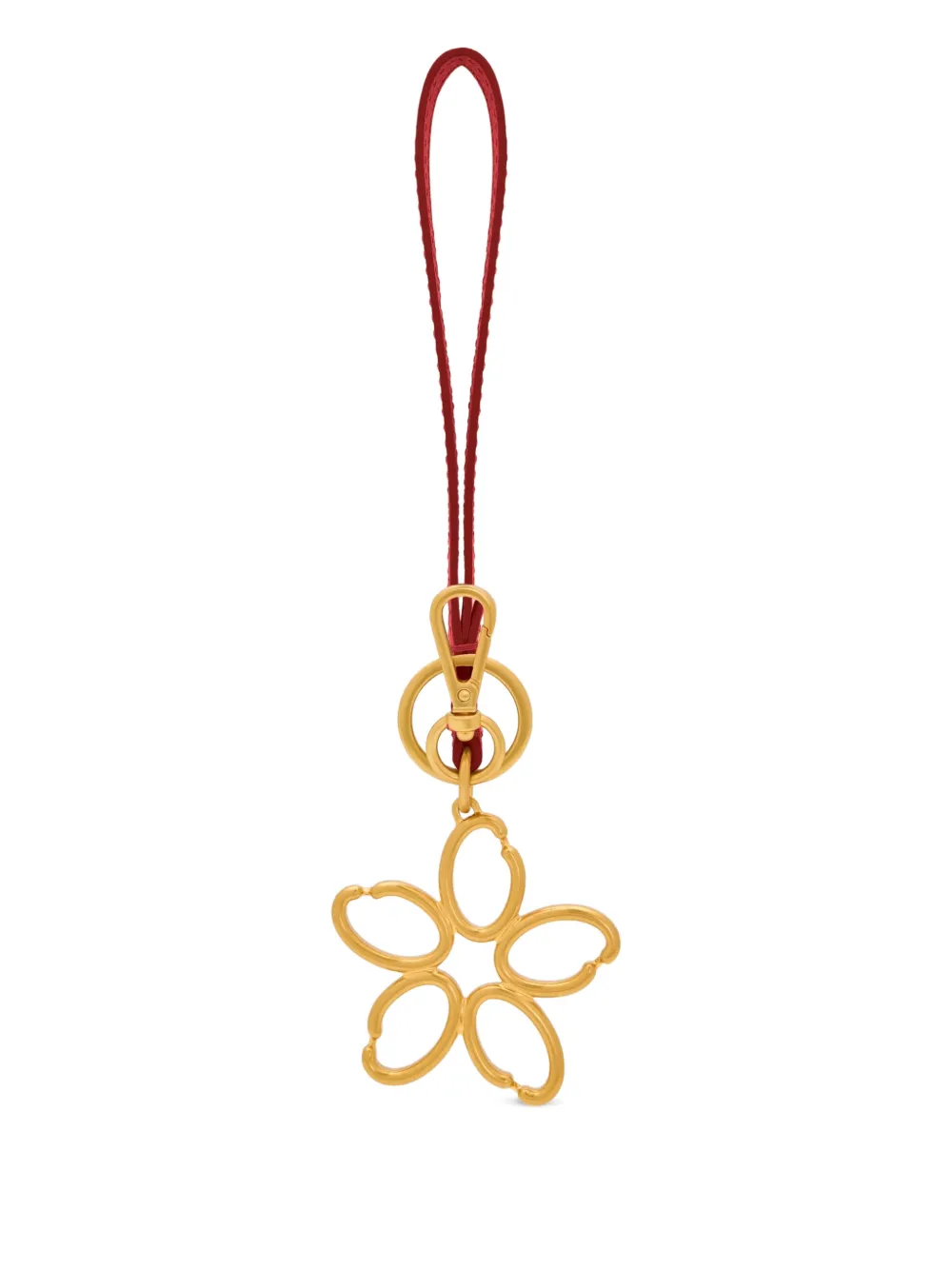 Oscar De La Renta O Flower Keyring In Gold