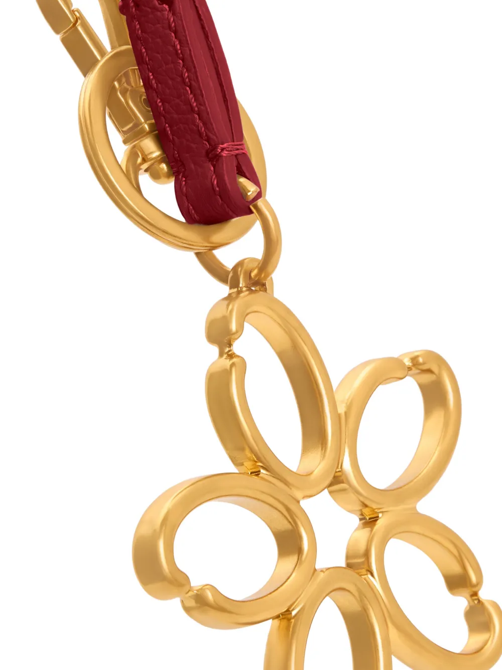 Oscar de la Renta O Flower sleutelhanger Goud